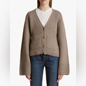 KHAITE Scarlet Cardigan in Barley